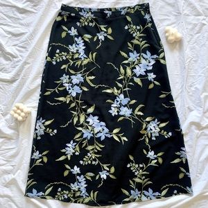 Vintage Floral Midi Skirt